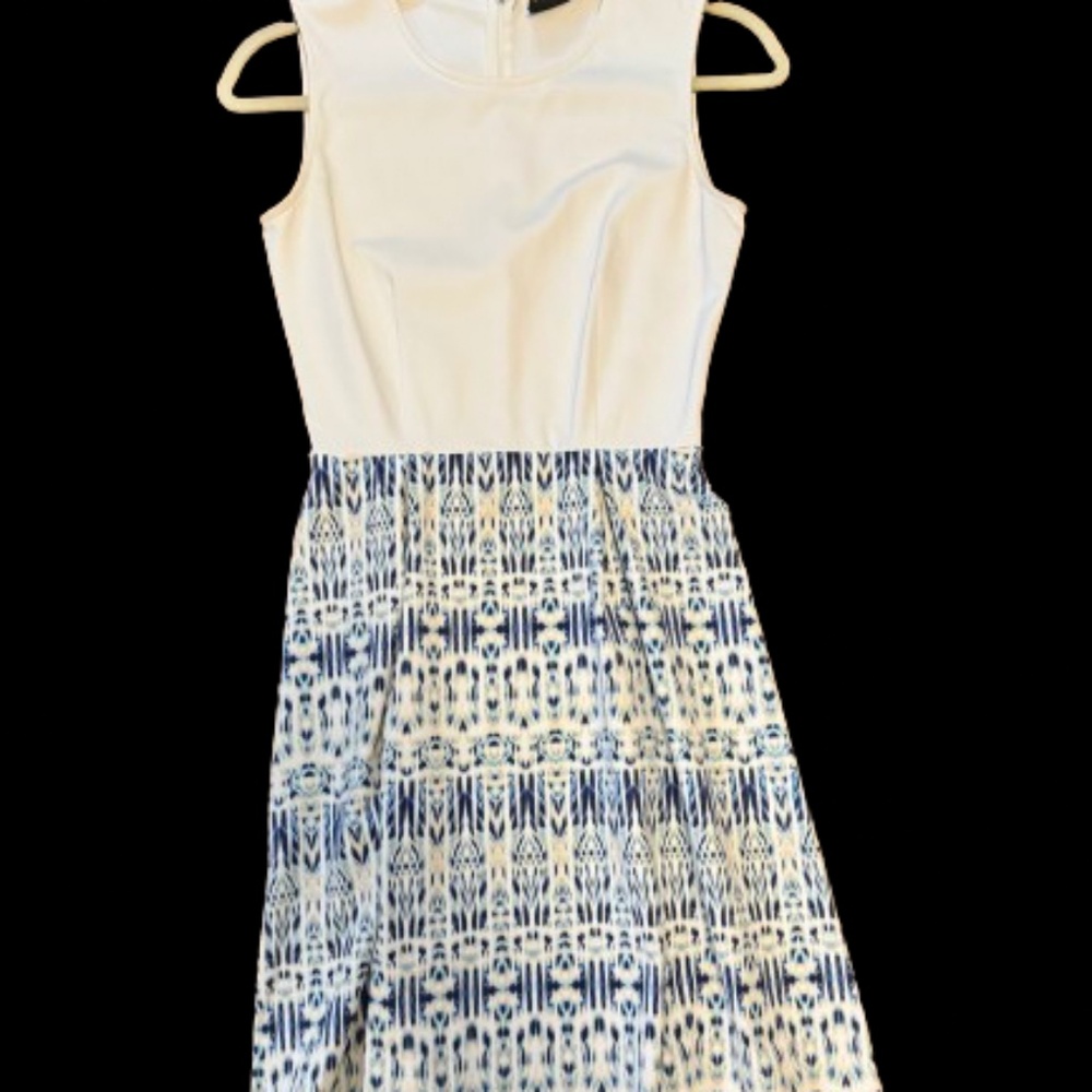 Cynthia Rowley Blue Pattern Dress (Size Small)